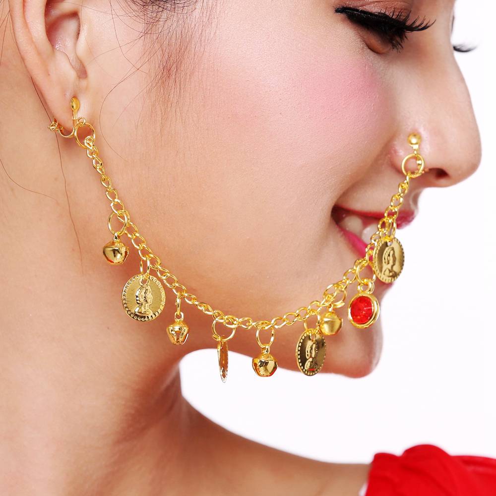 A ruby nose chain